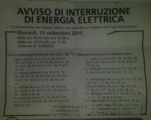 interruzione enel
