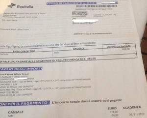 bolletta equitalia arsoli