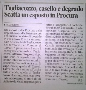 articolo centro a24 casello tagliacozzo