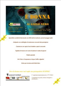 menu festa donna gallo nero