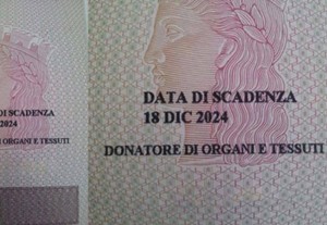 carta identita' donazione organi