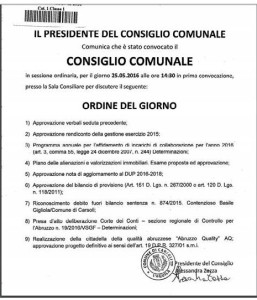 consiglio 25 maggio