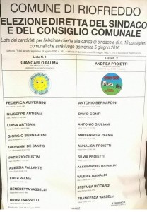 riofreddo elezioni