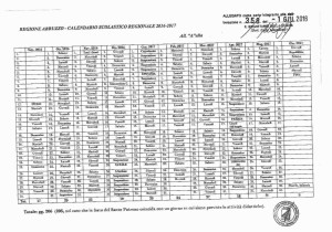 Calendario scuola