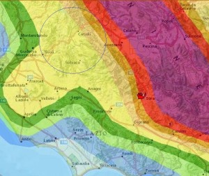 mappa sismica centro italia confine