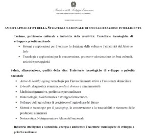 strategia nazionale specializzazione intelligente