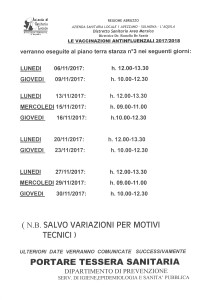 vaccini asl