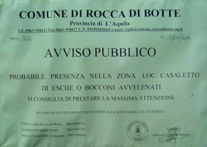 rocca di botte ordinanza bocconi avvelenati