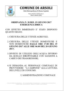 emergenza idrica