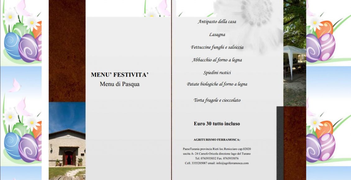 Menù pasqua ferramosca 2019