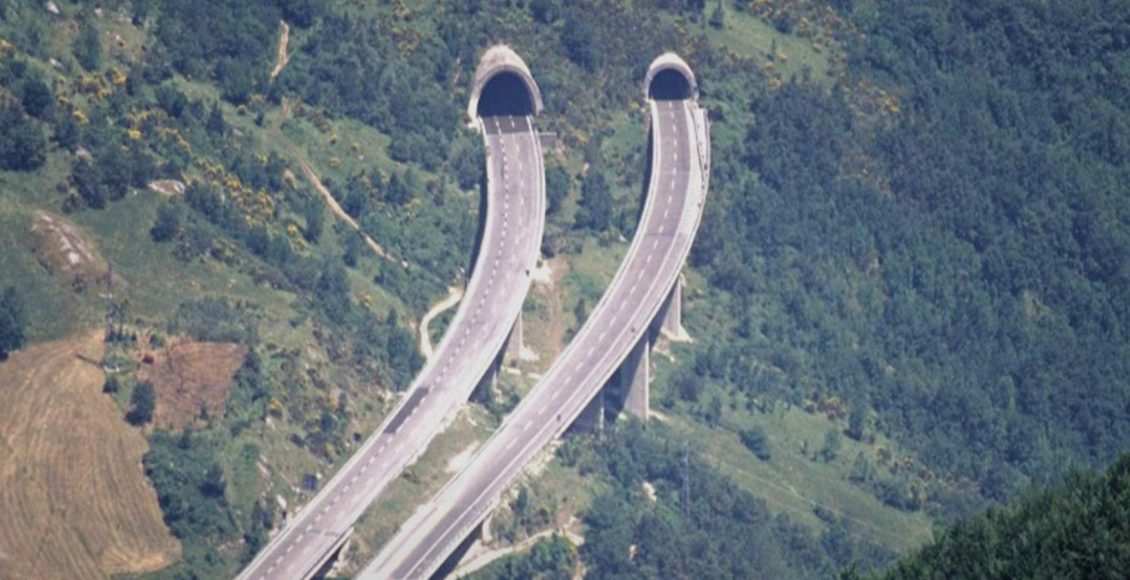 traforo gransasso dall’alto