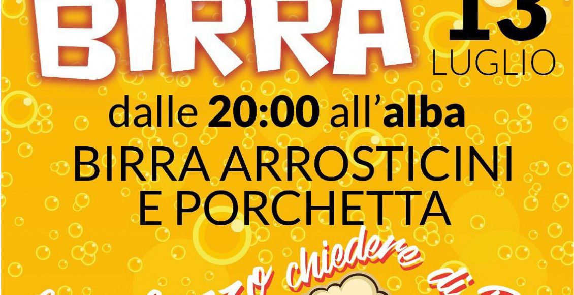 locandina festa birra kiwi bar