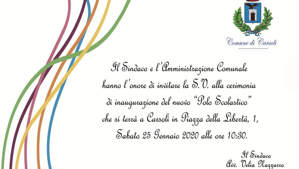 invito scuola inaugurazione