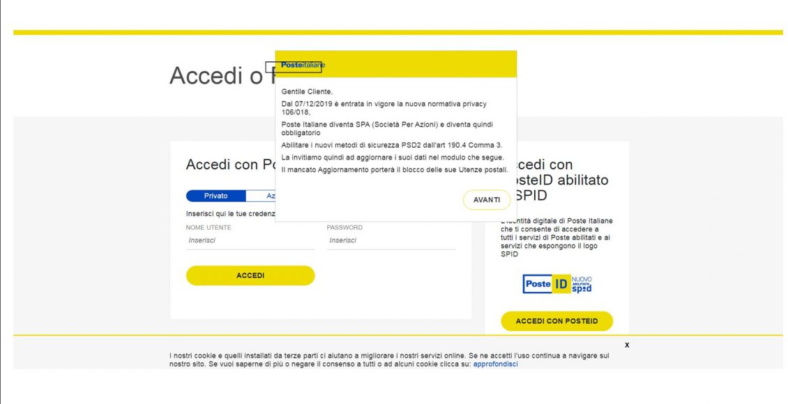 truffa poste