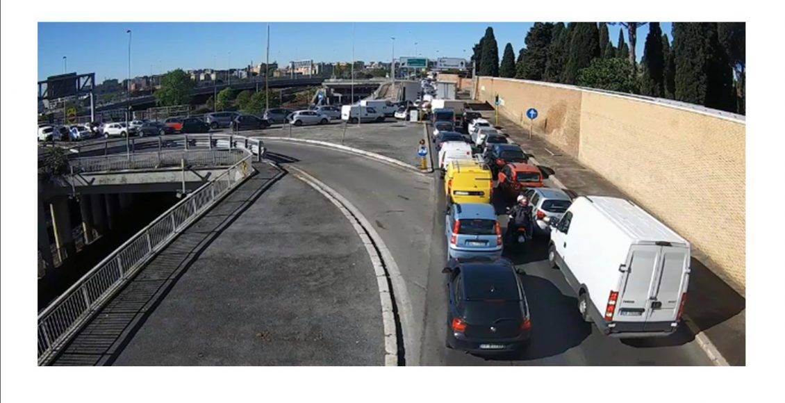 fase 2 traffico in tangenziale roma est