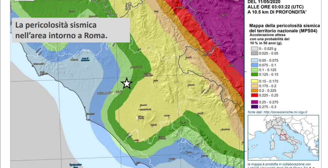 sismicità zona roma