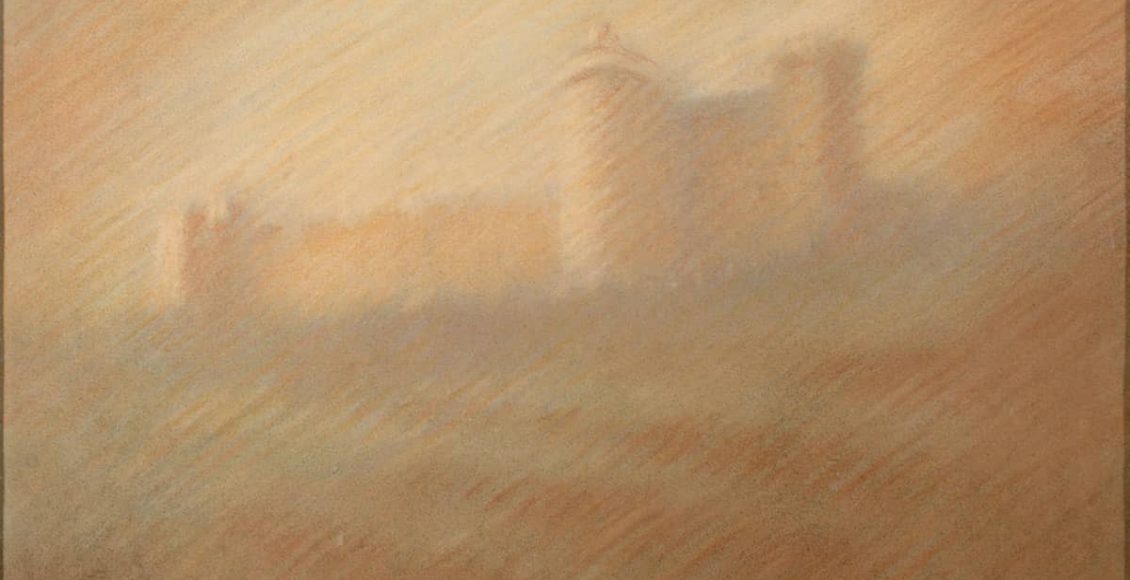 Giuliana Caporali, Architetture sospese, 1994_99, pastello su carta, cm 24 x 31,5