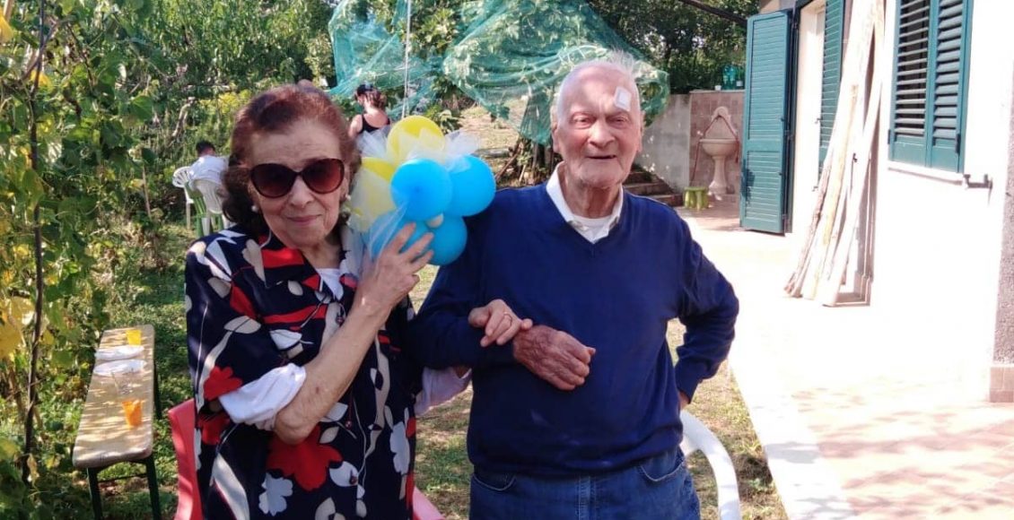 carlo prosperi 90 anni + moglie