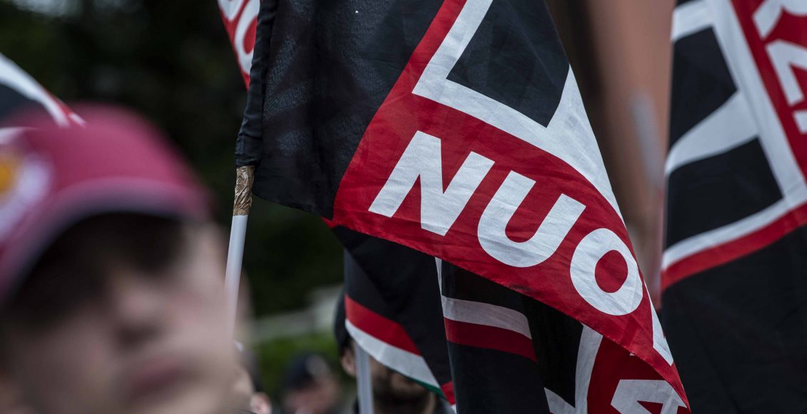 MANIFESTAZIONE FORZA NUOVA CONTRO L’INTERVENTO DI MIMMO LUCANO ALL’UNIVERSITA’ LA SAPIENZA