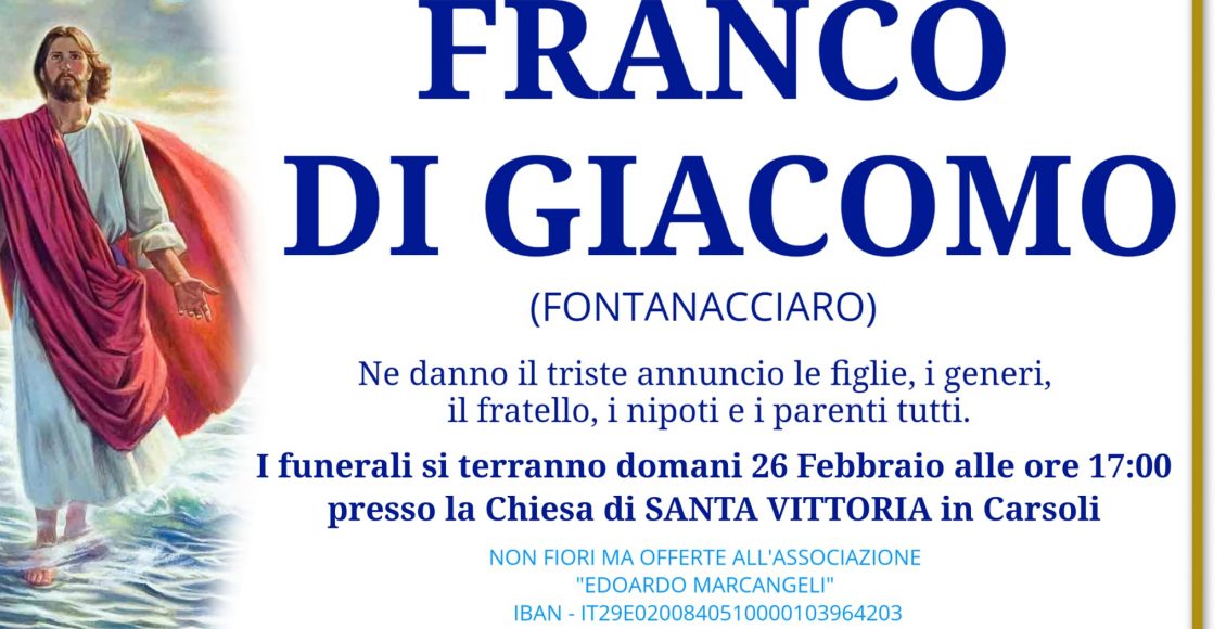 Manifesto Franco Di Giacomo