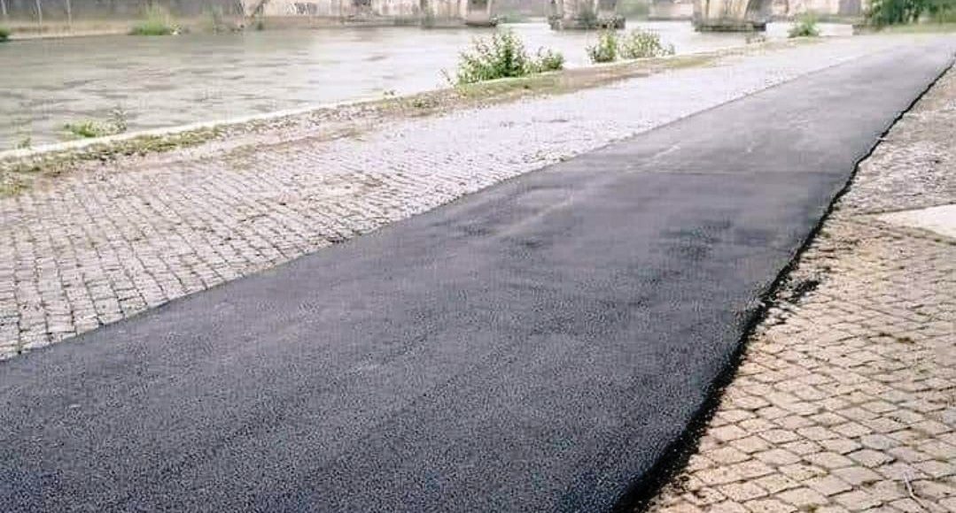 colata asfalto lungotevere roma
