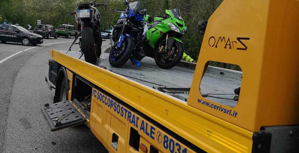 moto recuperate incidente curvone pietrasecca maggio 2021