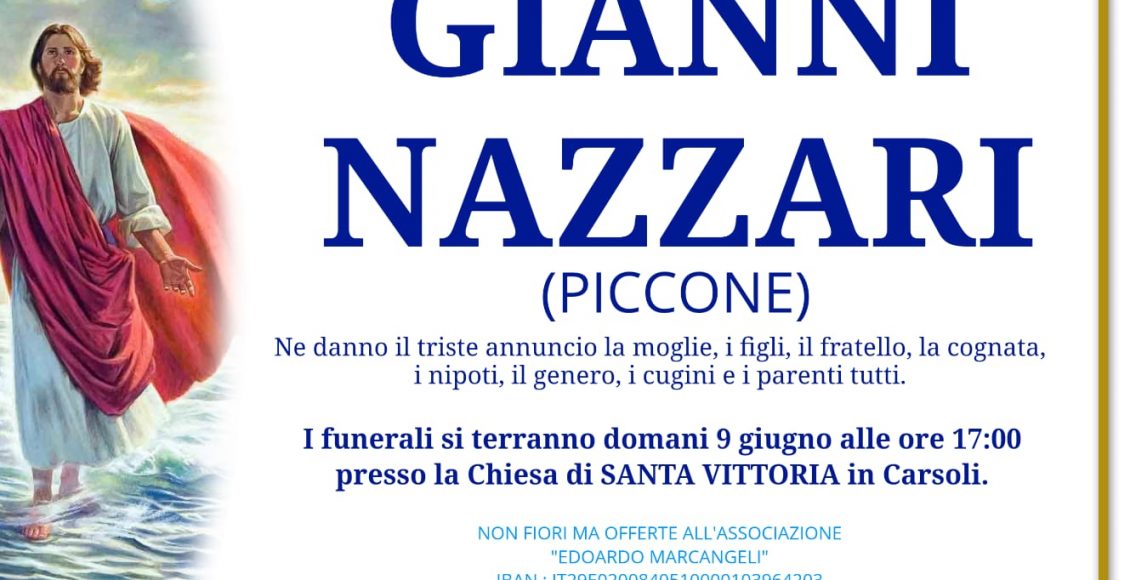 manifesto Lutto Gianni Nazzari