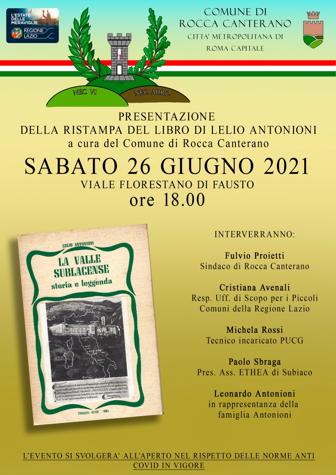 rocca canterano libro ConfineLive