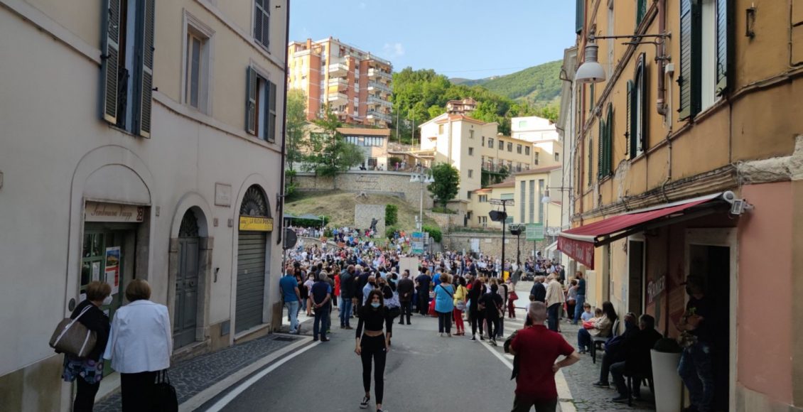 vista su cerimonia inaugurale subiaco