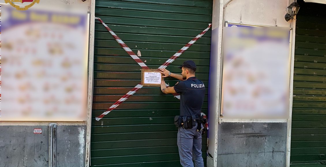 chiuso locale a san lorenzo roma polizia
