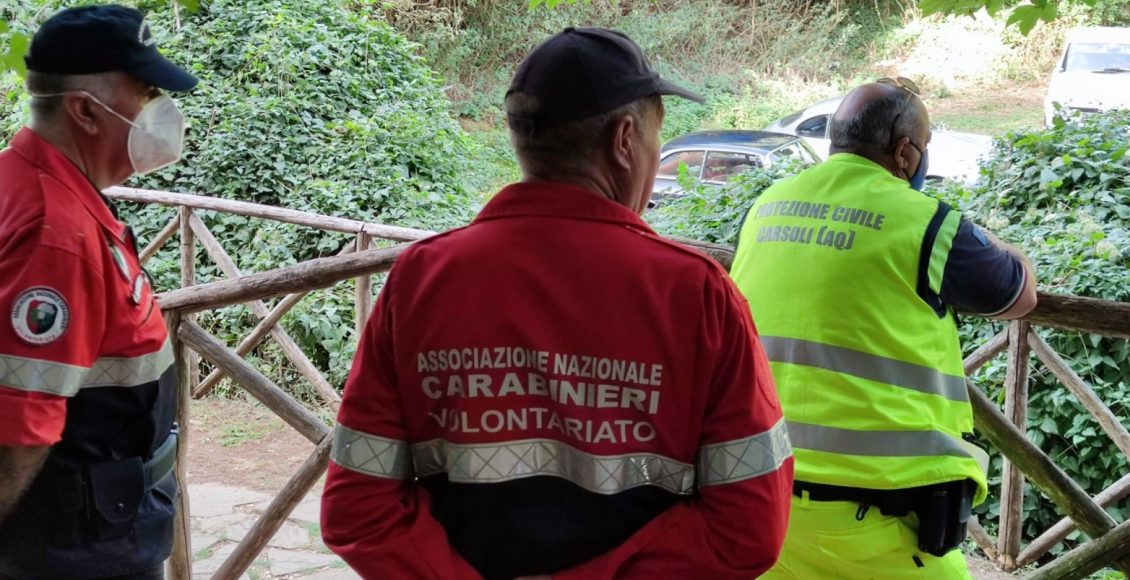 protezione civile e associazione nazionale carabinieri alle grotte di pietrasecca